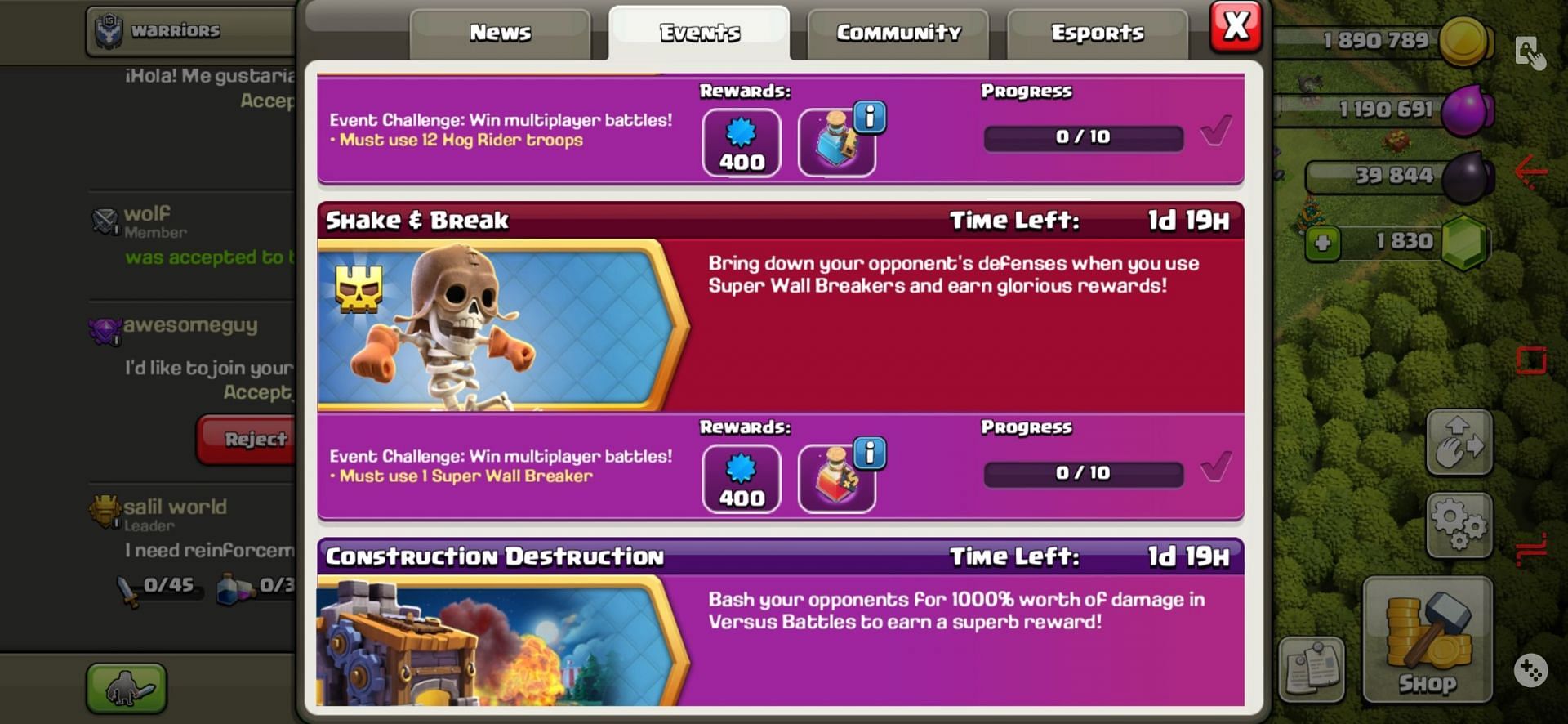 In-game challenge screen (Image via Sportskeeda)